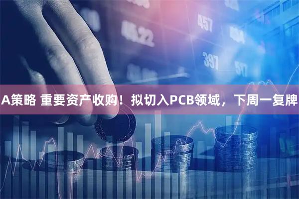A策略 重要资产收购！拟切入PCB领域，下周一复牌