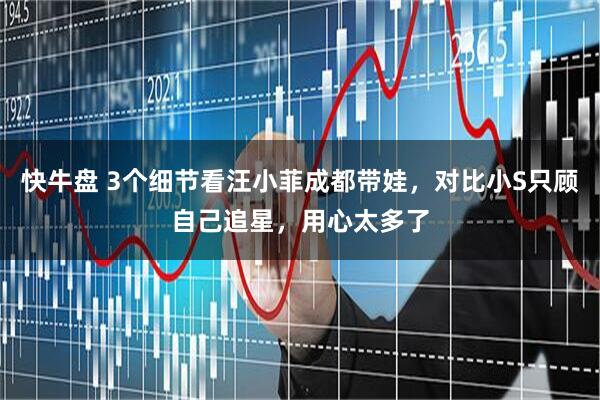 快牛盘 3个细节看汪小菲成都带娃，对比小S只顾自己追星，用心太多了